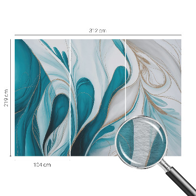 Mural de fotos na parede Padrões fluidos