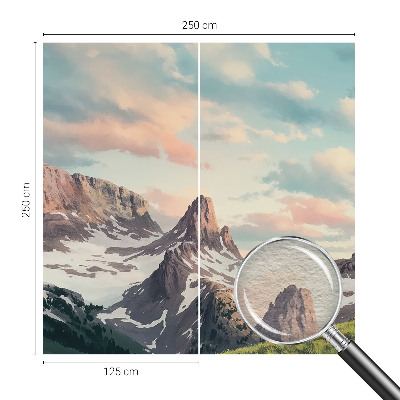 Papel de parede para sala Panorama da montanha