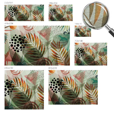Papel de parede decorativo Folhas abstratas
