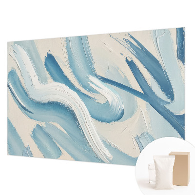 Mural de fotos na parede traços abstratos