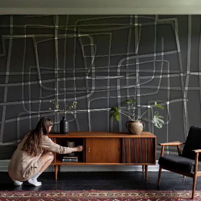 Papel de parede para quarto Linhas abstratas