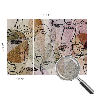 Mural fotográfico Faces lineares