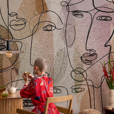 Mural fotográfico Faces lineares