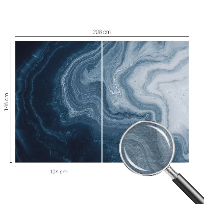 Papel de parede decorativo Ondas azuis