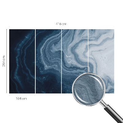 Papel de parede decorativo Ondas azuis