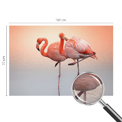 Mural fotográfico flamingos delicados