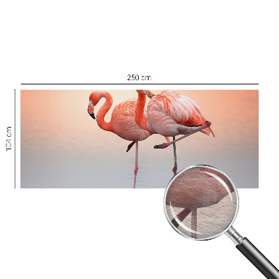 Mural fotográfico flamingos delicados