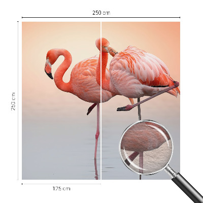 Mural fotográfico flamingos delicados