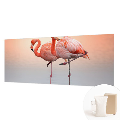 Mural fotográfico flamingos delicados