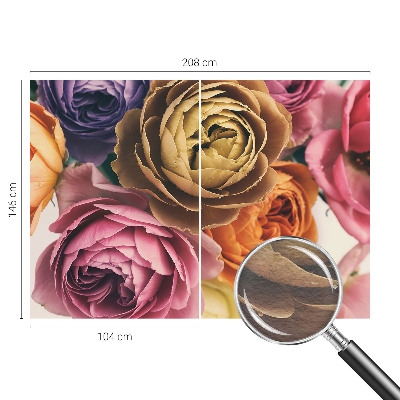 Papel de parede Rosas coloridas