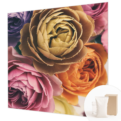 Papel de parede Rosas coloridas