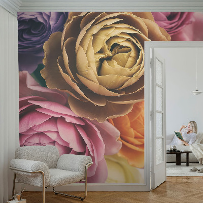 Papel de parede Rosas coloridas