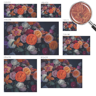 Papel de parede fotográfico Buquê colorido