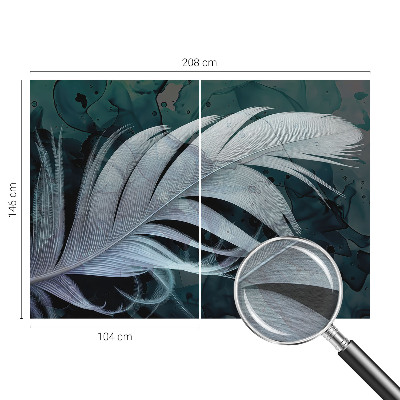 Mural de fotos na parede Pena etérea