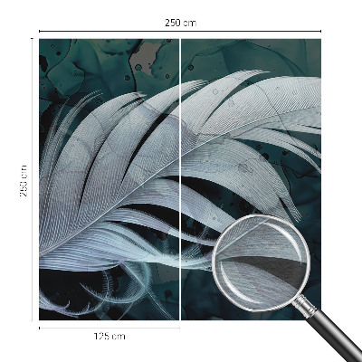 Mural de fotos na parede Pena etérea