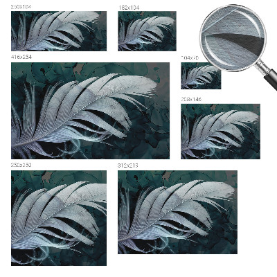 Mural de fotos na parede Pena etérea