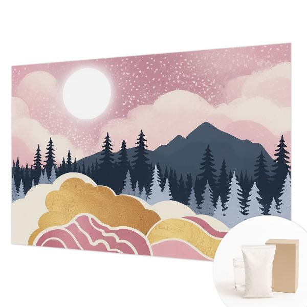 Papel de parede decorativo Pôr do Sol Rosa