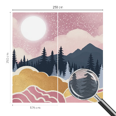 Papel de parede decorativo Pôr do Sol Rosa