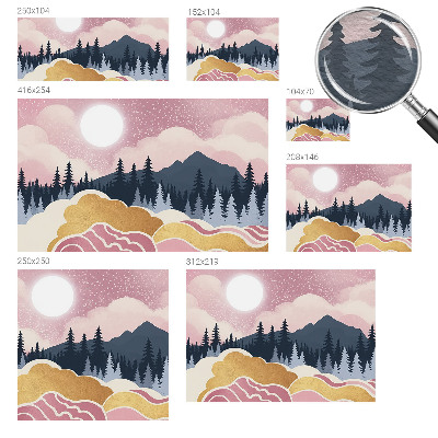 Papel de parede decorativo Pôr do Sol Rosa