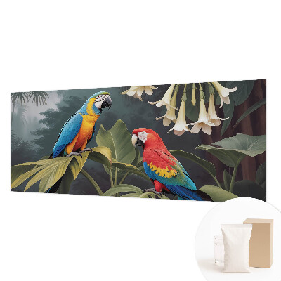 Papel de parede para sala papagaios coloridos