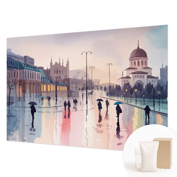 Papel de parede fotográfico Uma caminhada na chuva