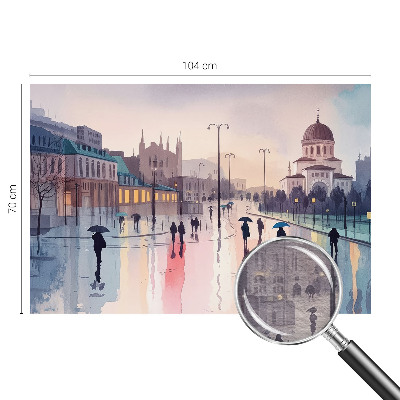 Papel de parede fotográfico Uma caminhada na chuva