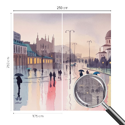 Papel de parede fotográfico Uma caminhada na chuva