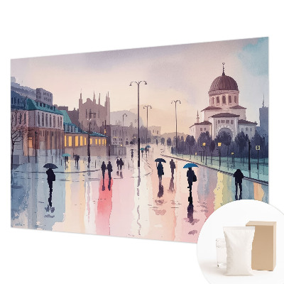 Papel de parede fotográfico Uma caminhada na chuva