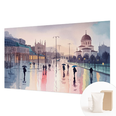 Papel de parede fotográfico Uma caminhada na chuva