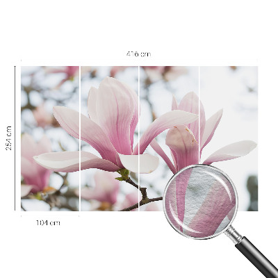 Papel de parede para sala Flores de magnólia