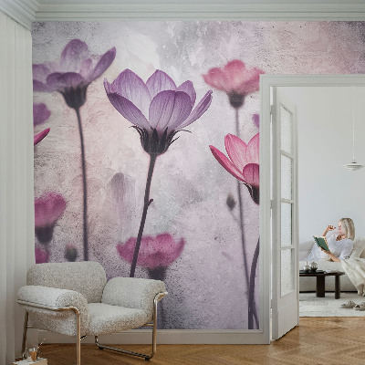 Papel de parede fotográfico Flores em tons pastel