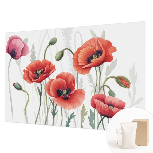 Papel de parede papoulas vermelhas