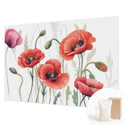 Papel de parede papoulas vermelhas
