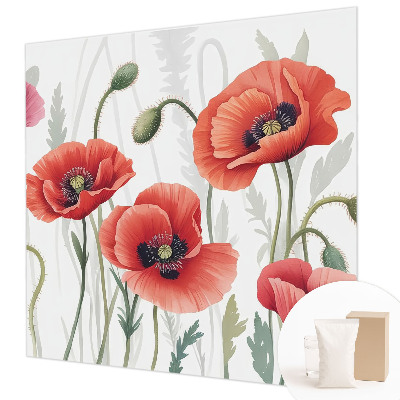Papel de parede papoulas vermelhas