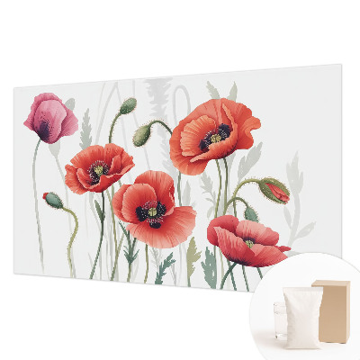 Papel de parede papoulas vermelhas