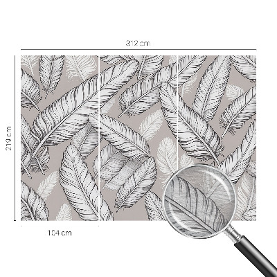 Papel de parede fotográfico penas sutis