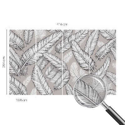Papel de parede fotográfico penas sutis