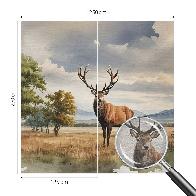 Mural de fotos na parede Veado majestoso
