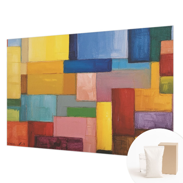 Papel de parede para sala Retângulos coloridos