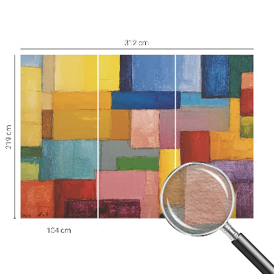 Papel de parede para sala Retângulos coloridos