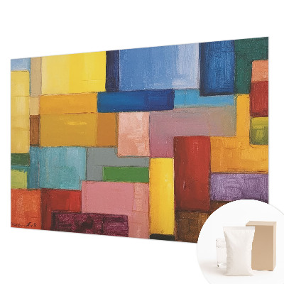 Papel de parede para sala Retângulos coloridos