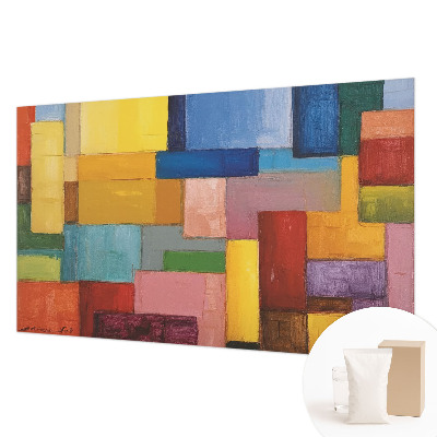 Papel de parede para sala Retângulos coloridos