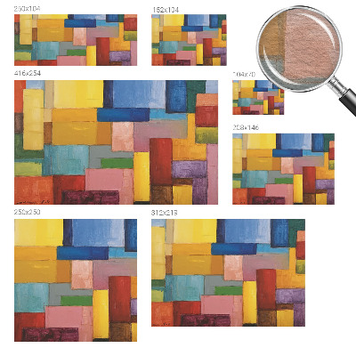 Papel de parede para sala Retângulos coloridos