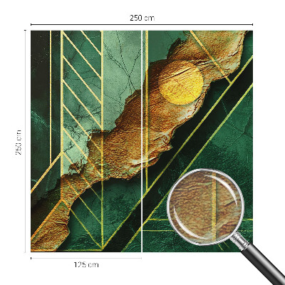 Mural de fotos na parede tensão geométrica