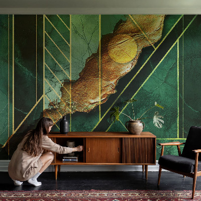 Mural de fotos na parede tensão geométrica