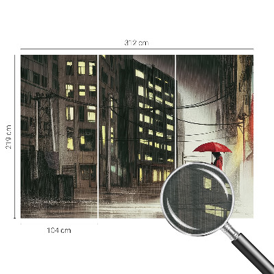 Papel de parede fotográfico Cidade chuvosa