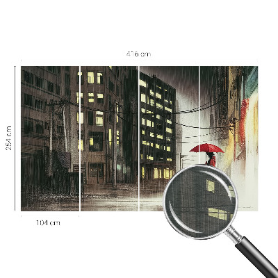 Papel de parede fotográfico Cidade chuvosa