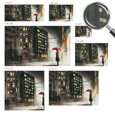 Papel de parede fotográfico Cidade chuvosa