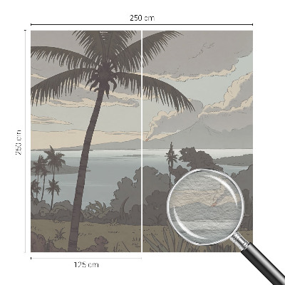 Papel de parede para sala Paisagem exótica