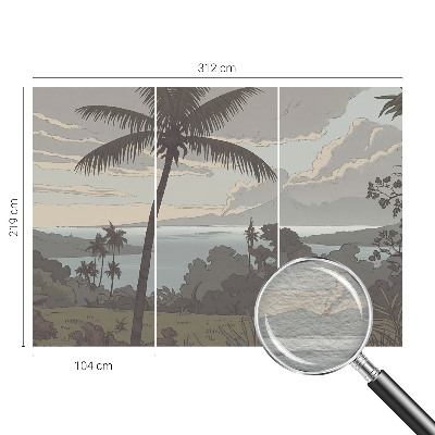 Papel de parede para sala Paisagem exótica